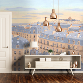Papier peint panoramique Toits de Paris Jour