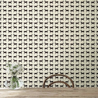 Musta Tamma Wallpaper Charcoal Marimekko