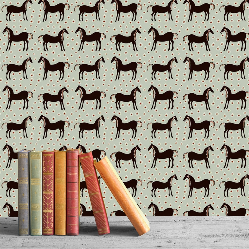 Musta Tamma Wallpaper - Marimekko