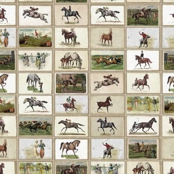 Panoramatapete English Equestrian Stamps