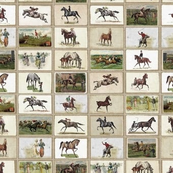 Papeles pintados panorámico English Equestrian Stamps