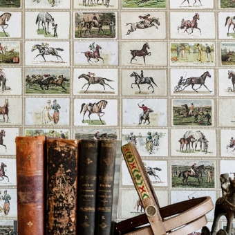 Panoramatapete English Equestrian Stamps