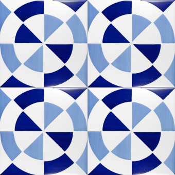 Fliese Bauhaus Blu Tipo 1 Artistico Tipo 1 Mavi Ceramica