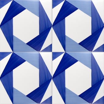Fliese Bauhaus Blu Tipo 10