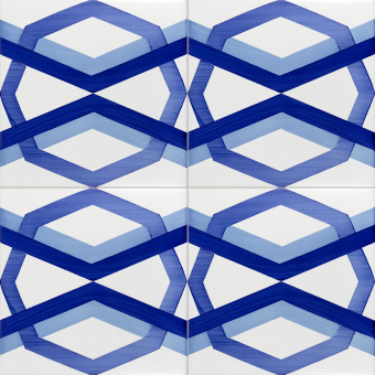 Bauhaus Blu Tipo 18 Tile