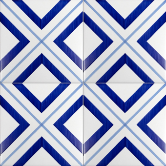 Fliese Bauhaus Blu Tipo 19