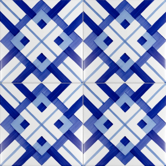 Fliese Bauhaus Blu Tipo 20 Artistico Tipo 20 Mavi Ceramica
