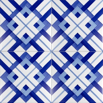 Piastrella Bauhaus Blu Tipo 20