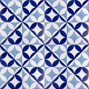 Piastrella Bauhaus Blu Tipo 4