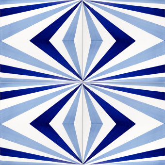 Piastrella Bauhaus Blu Tipo 5