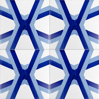 Fliese Bauhaus Blu Tipo 7