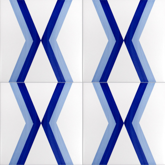 Baldosa Bauhaus Blu Tipo 8
