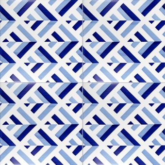 Carreau Bauhaus Blu Tipo 9