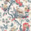 Papier peint Broughton Rose GP & J Baker Rose/Indigo/Red BW45096.5