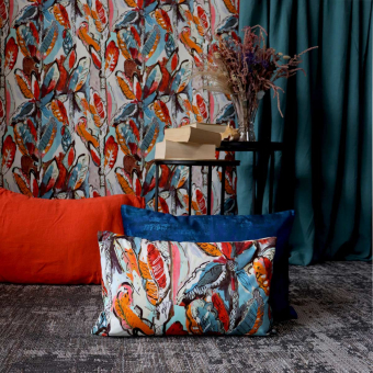 Okapoka Fabric Orange Lalie Design