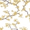 Papier peint Branches York Wallcoverings Gold /FB1404