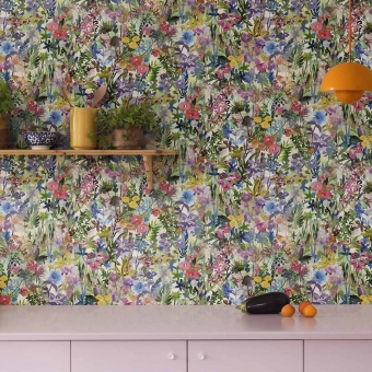 Poppy Meadow Wallpaper Pastel Rebel Walls