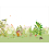 Paneel Botanique Vert Little Cabari 450x330 cm - 9  lés - Parties ABC DM-ST-H330X450-BOT-VER