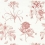 Carta da parati Etchings & rosas Sanderson Amanpuri Red DOSW217054