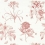Papier peint Etchings & Roses Sanderson Amanpuri Red DOSW217054