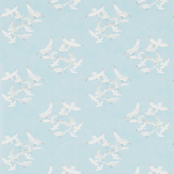 Papier peint Seagulls Blue Sanderson