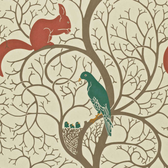 Squirrel & Dove Wallpaper