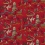 Pagoda River Fabric Sanderson Red/Gold DVIPPA203