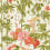 Papier peint Bamboo & Birds Sanderson Mandarin Red/Olive DWAW217128