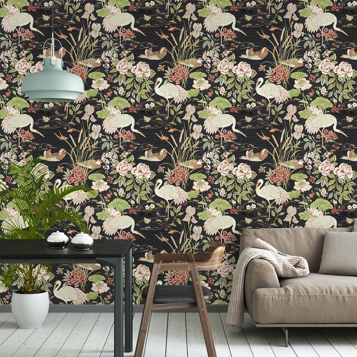 Sfondo di gru e rane - Sanderson, image size:1200x1200