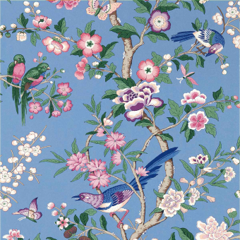 Chinoiserie Hall Wallpaper Linen/ Chintz Sanderson