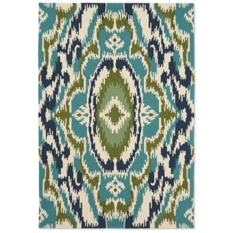 Ixora in-outdoor Rug Emerald/Palm Chartreuse Harlequin