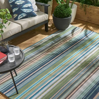 Alfombras Spectro Stripes Emerald in-outdoor