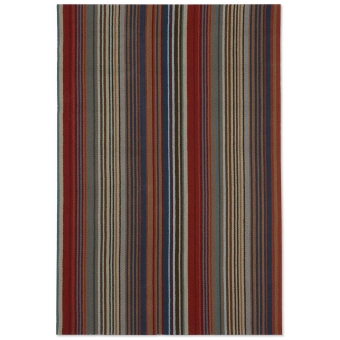 Spectro Stripes Teal in-outdoor Rug teal/sedonia/rust Harlequin