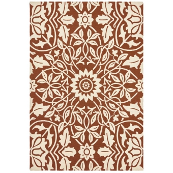 Tapis St James Ceiling in-outdoor red house Morris and Co