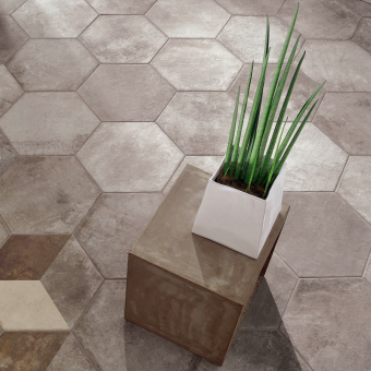 Exagona Plain Porcelain stoneware