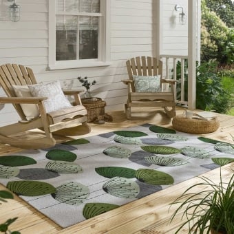 Tapis Dandelion Clocks Green in-outdoor