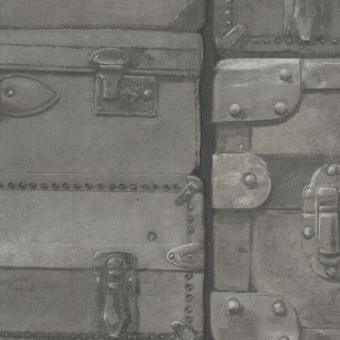Papier peint Luggage Gunmetal Andrew Martin