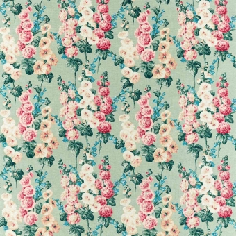 Hollyhocks Fabric