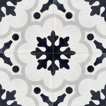Black & White Flora Porcelain stoneware