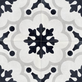 Black & White Flora Porcelain stoneware