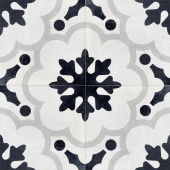Gres porcellanato Black & White Flora