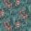 Green Wall Wallpaper Osborne and Little Blue W7687-01