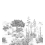Succulentes Grisaille Panel Isidore Leroy 300x330 cm - 6 lés - complet 6247601 et 6247603