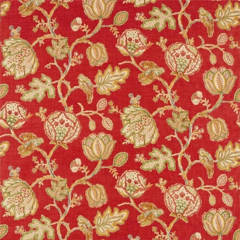 Theodosia Fabric Red Morris and Co