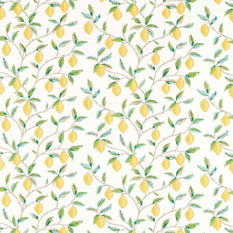 Lemon Tree Fabric Lemon/ Bayleaf Morris and Co