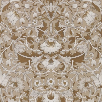 Pure Lodden Wallpaper Charcoal/Gold Morris and Co