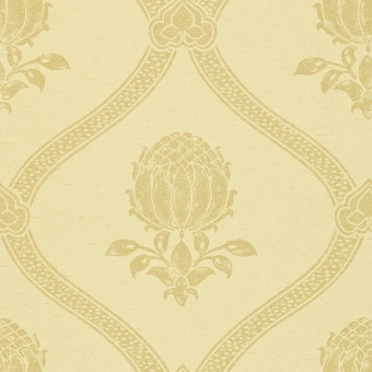 Granada Wallpaper Eggshell/Gold Morris and Co