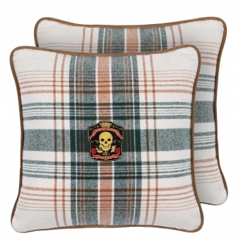 Monterey Plaid Wool Cushion Taupe Mindthegap