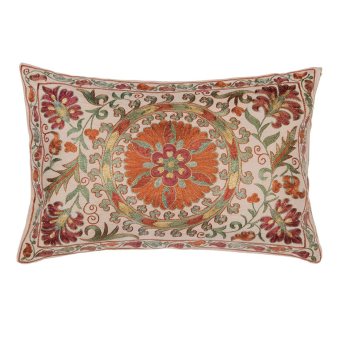 Coussin Nurata Suzani Silk Embroidered