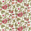 Flame Stitch Tree Fabric Zoffany Evergreen/Tuscan Pink ZCOT333298